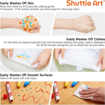 Dot Marker Set für Kinder, 26 Farben, auswaschbar, mit Malvorlagen