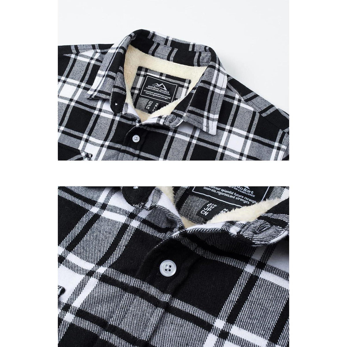 Herren Thermohemd mit Innenfleece – Schwarz
