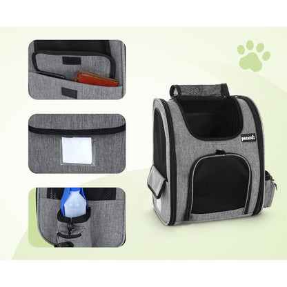 Haustier Rucksack XL atmungsaktiv mit Netzfenster für 6-10 kg