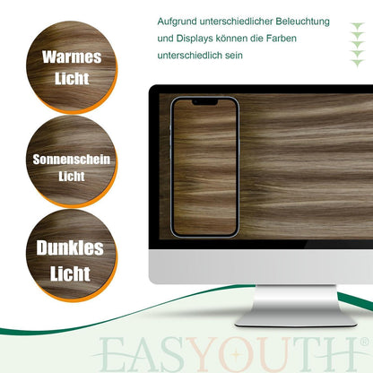 Echthaar Zopf Extension – Dunkelbraun Mix, 35cm