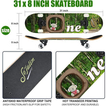 Skateboard 78,9 cm Doppel-Kick Deck Anfänger Grün
