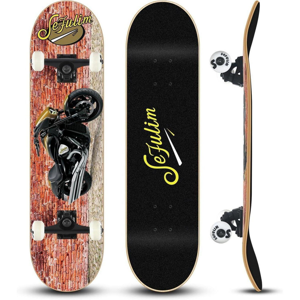 Skateboard 78,9 cm Doppel-Kick Deck für Anfänger und Fortgeschrittene
