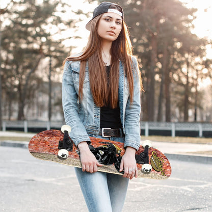 Skateboard 78,9 cm Doppel-Kick Deck für Anfänger und Fortgeschrittene
