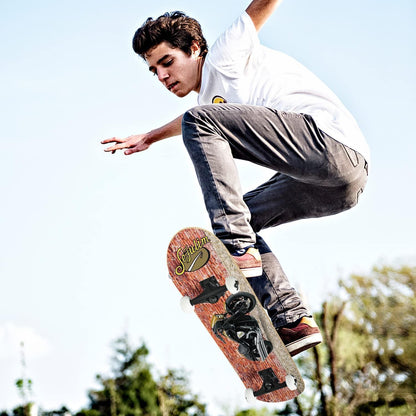 Skateboard 78,9 cm Doppel-Kick Deck für Anfänger und Fortgeschrittene