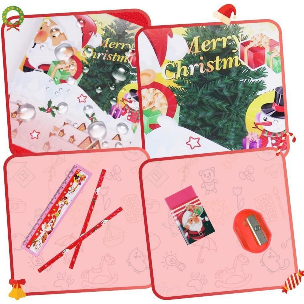 Weihnachts Schreibwaren Set für Kinder – Schulstarter Geschenk