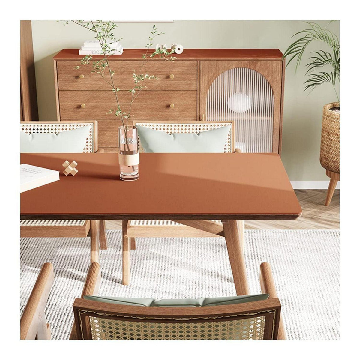 PU Tischdecke wasserdicht braun 80x180 cm - Tischfolie Schutzmatte