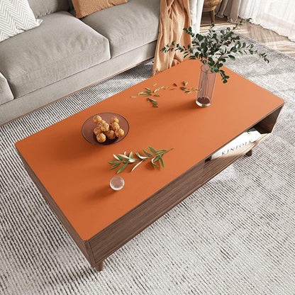 PU Tischdecke wasserdicht braun 80x180 cm - Tischfolie Schutzmatte