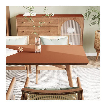 PU Tischdecke Braun 80x200cm | Wasserdicht & Kratzfest