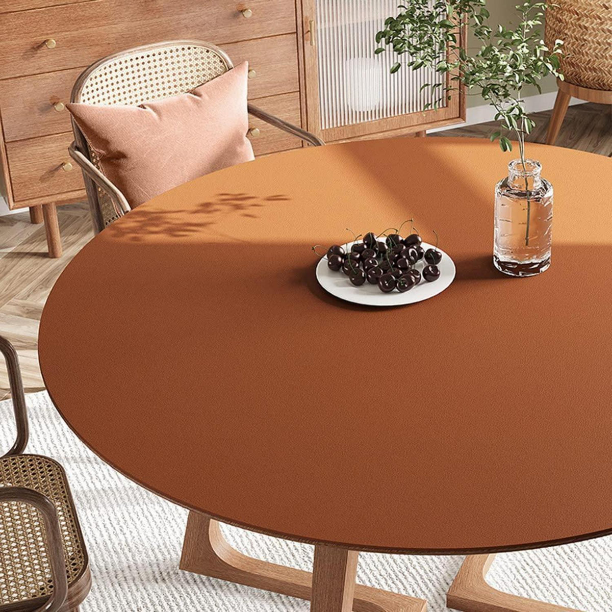 PU Tischdecke Braun 80x200cm | Wasserdicht & Kratzfest