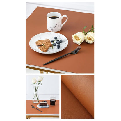 PU Tischdecke Braun 80x200cm | Wasserdicht & Kratzfest