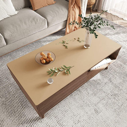 PU Tischdecke wasserdicht 90x160cm Khaki | Tischfolie Schutzmatte