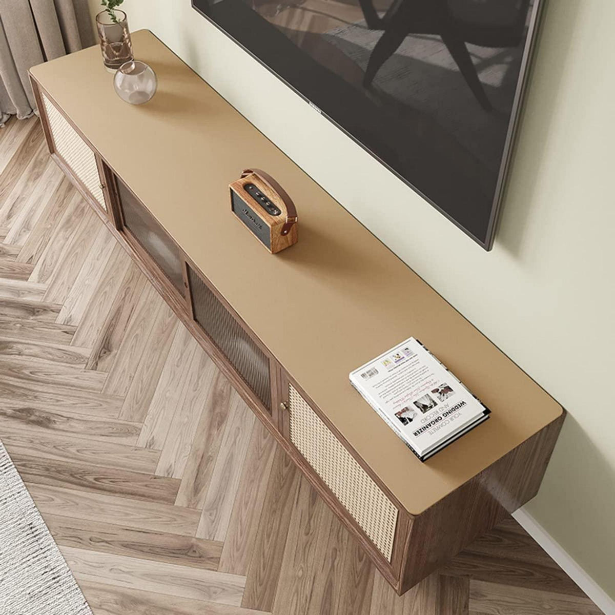 PU Tischdecke wasserdicht 90x160cm Khaki | Tischfolie Schutzmatte