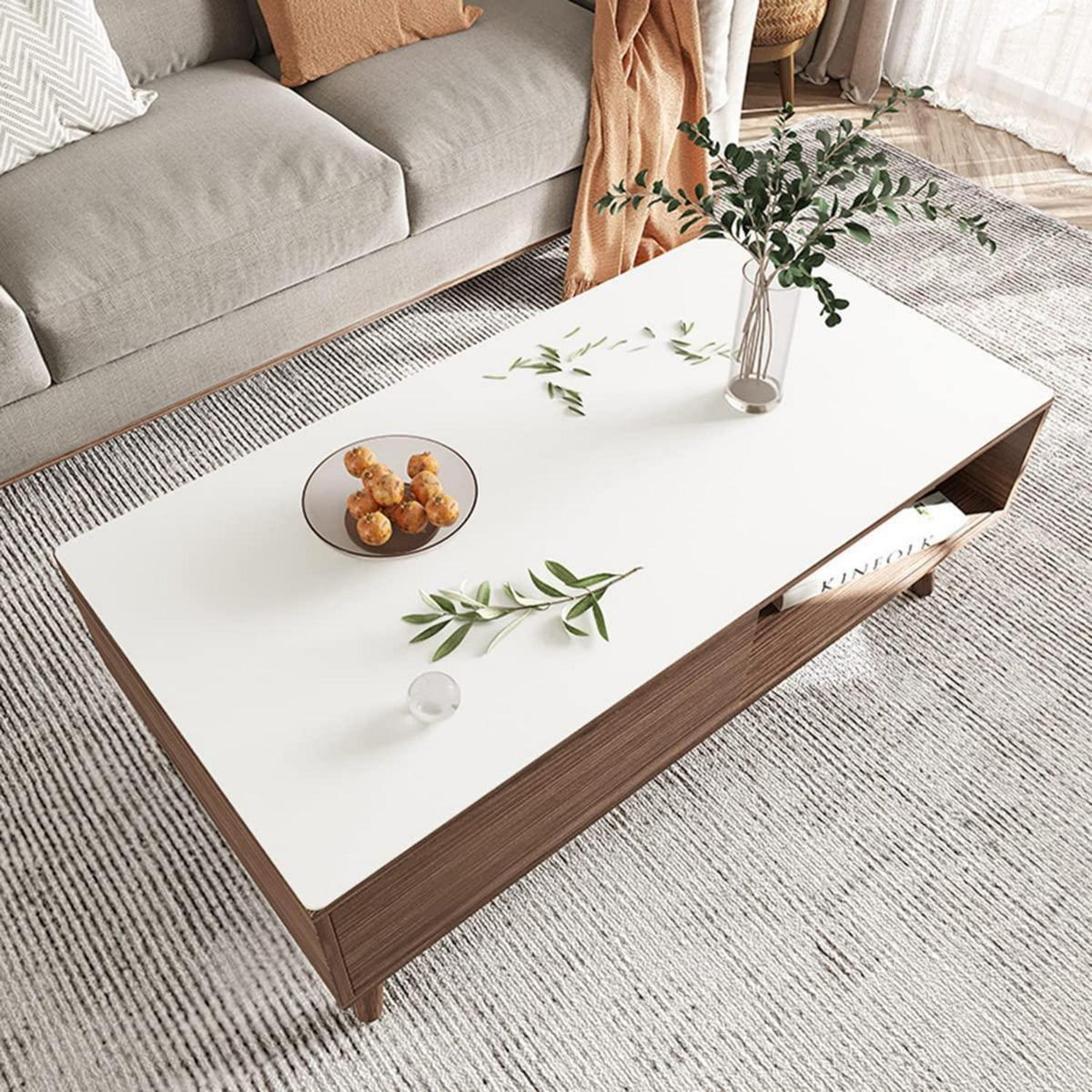 PU Tischdecke wasserdicht weiß 90x180 cm - Tischfolie Schutzmatte