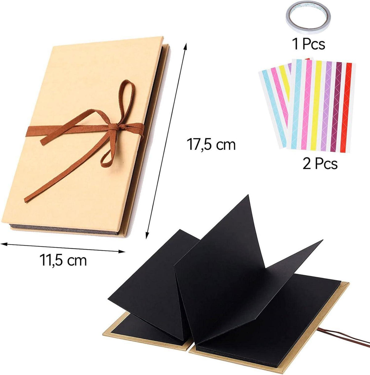 Fotoalbum zum Selbstgestalten 5 Zoll Schwarz, DIY