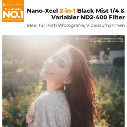 2-in-1 Black Mist & Variabler ND Filter 49mm