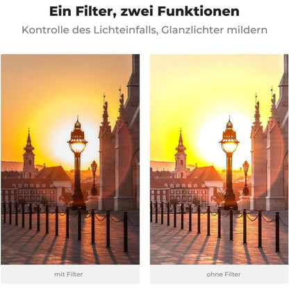 2-in-1 Black Mist & Variabler ND Filter 49mm