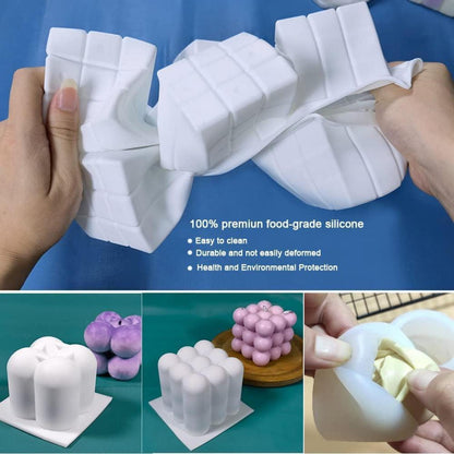 6Pcs Kerzenformen Zum Gießen Kerzen Formen Silikon DIY Kit