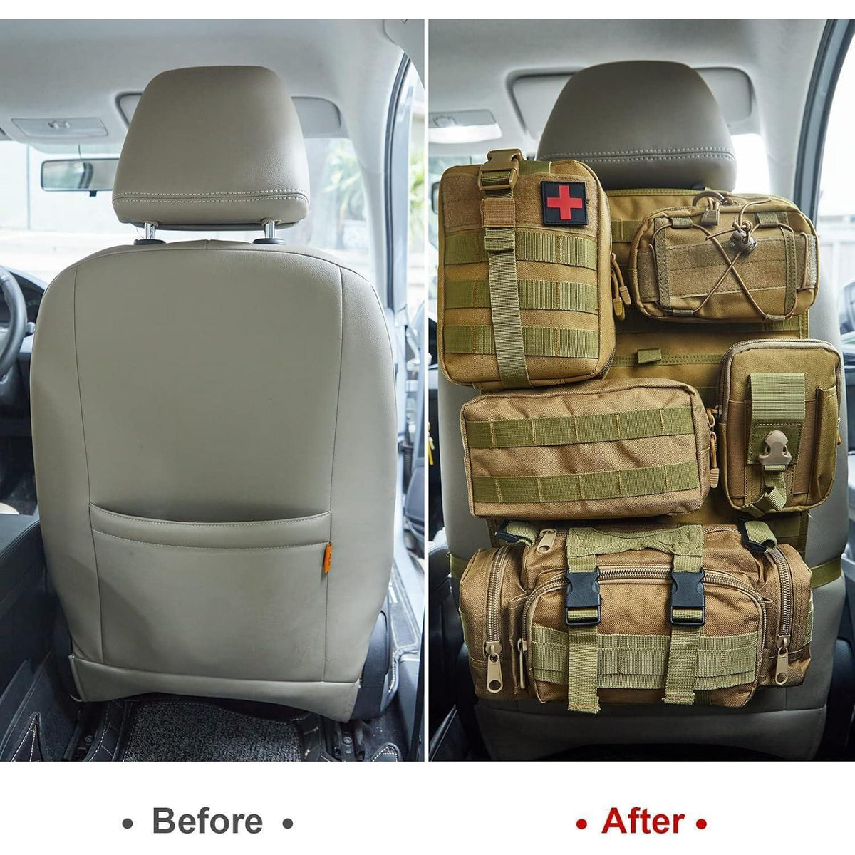 Taktischer Rücksitz-Organizer Set für Auto & SUV