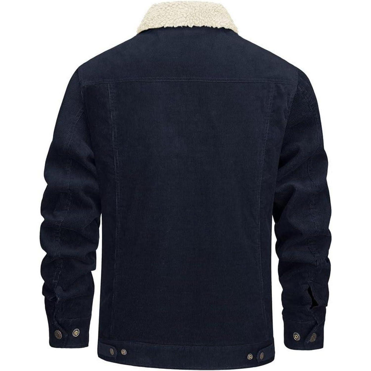 Herren Cordjacke mit Teddyfell-Kragen Navy XL