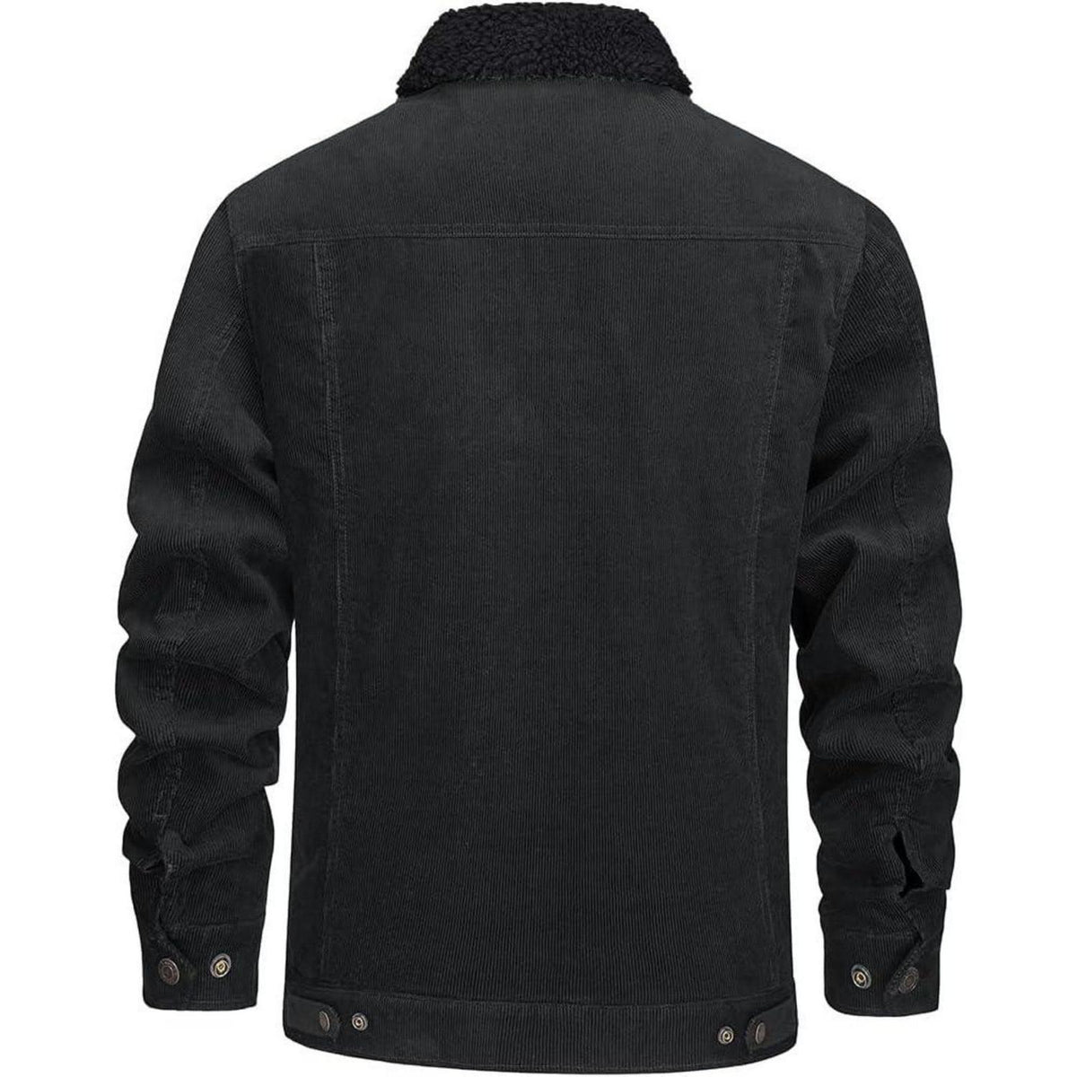 Herren Cordjacke gefüttert mit Teddyfell - Dunkelgrau