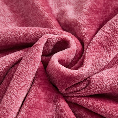 Warme Damier Winter Plüsch Bettwäsche Set Rot 200x200cm