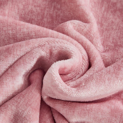 Damier Winter Plüsch Bettwäsche Set Rosa 200x200cm