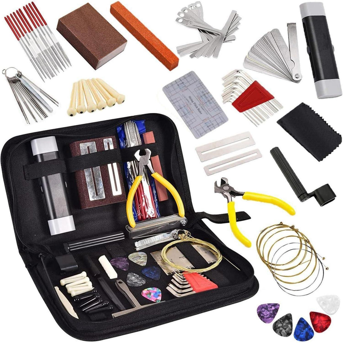 72-teiliges Gitarren-Werkzeugset für Wartung & Reparatur