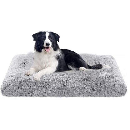 XXL Flauschiges Hundesofa – Orthopädisches Hundebett Grau (122x83cm)