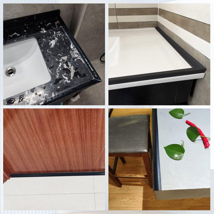 Schwallschutzleiste Dusche 6m Selbstklebend Schwarz