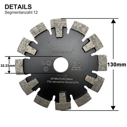 Diamant Frässcheibe 130mm für Fußbodenheizung & Estrich