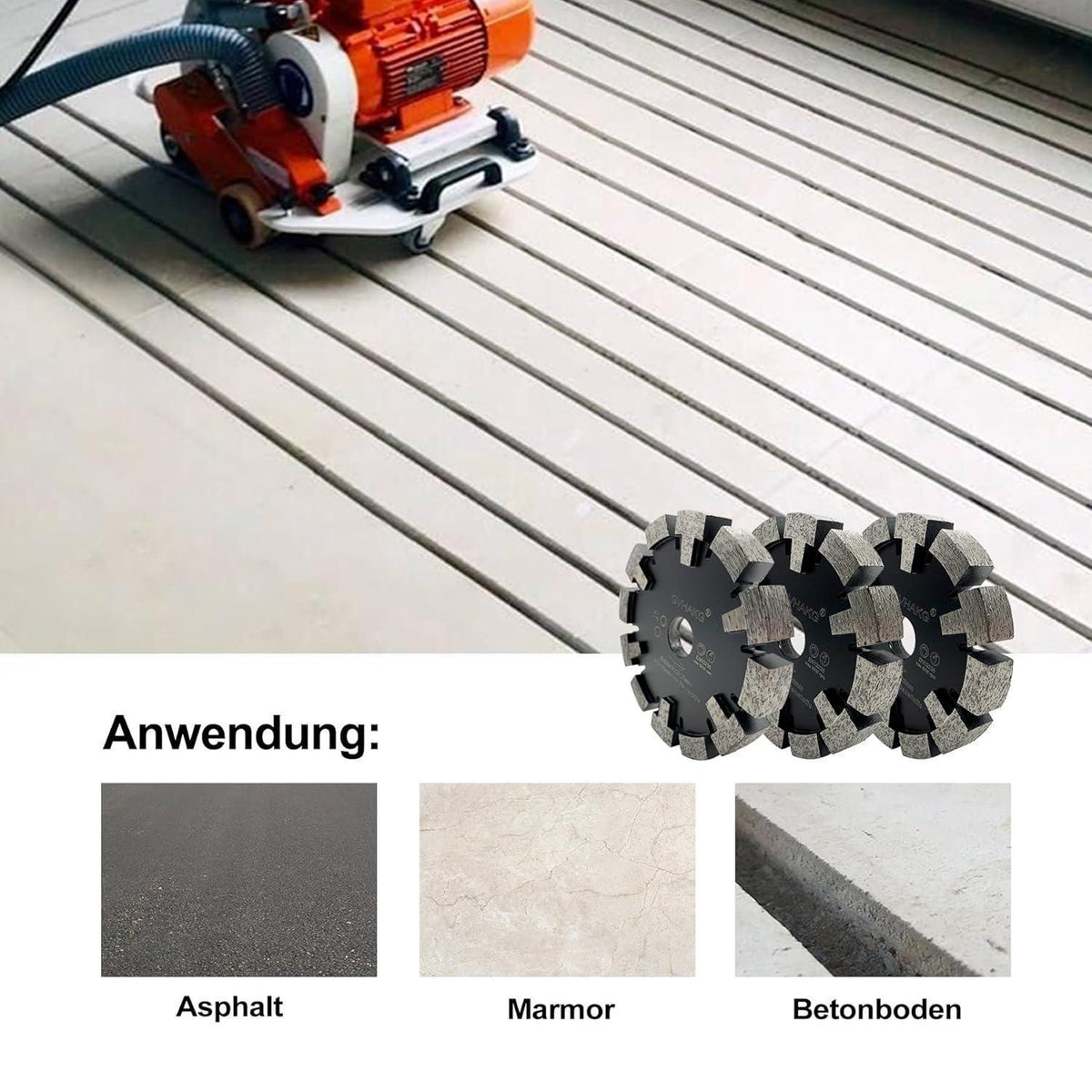 Diamant Frässcheibe 130mm für Fußbodenheizung & Estrich