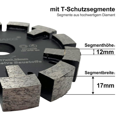 Diamant Frässcheibe 120mm für Fußbodenheizung & Estrich