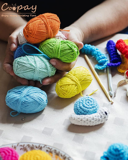 Coopay Häkel- und Strickgarn 25g 14 Farben für Amigurumi & Kunsthandwerk