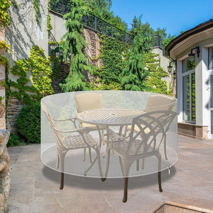 Runde Terrassenmöbelabdeckung wasserdicht & winddicht 130x71cm