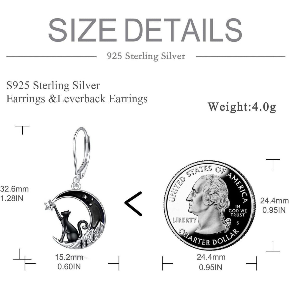 Keltische Mond Ohrringe aus 925 Sterling Silber für Damen