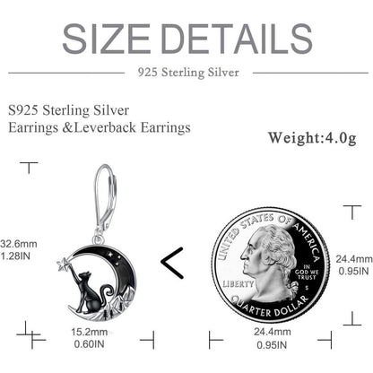Keltische Mond Ohrringe aus 925 Sterling Silber für Damen
