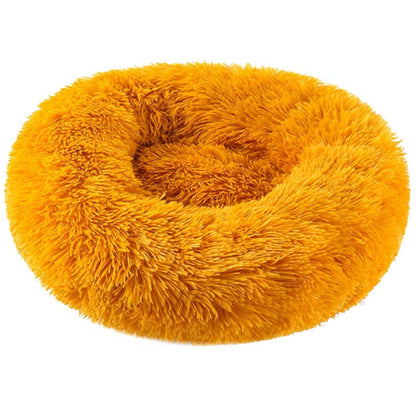 Flauschiges Donut Hundebett – Rundes, Waschbares Haustierbett 90cm