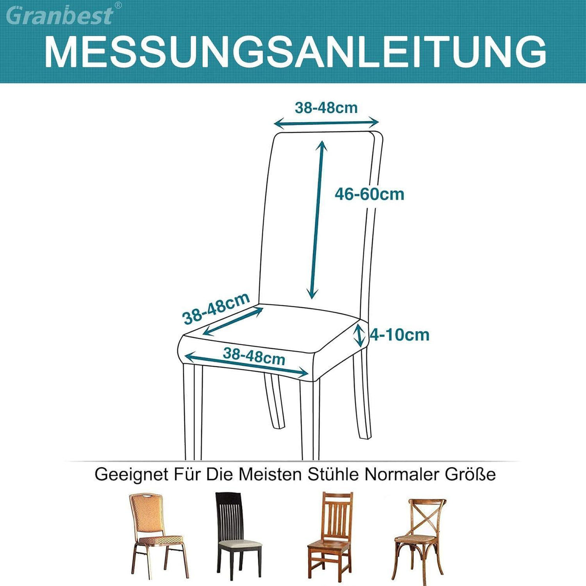 Wasserdichte Stuhlbezüge Set 4er Matcha Grün | Stretch Esszimmer Hussen
