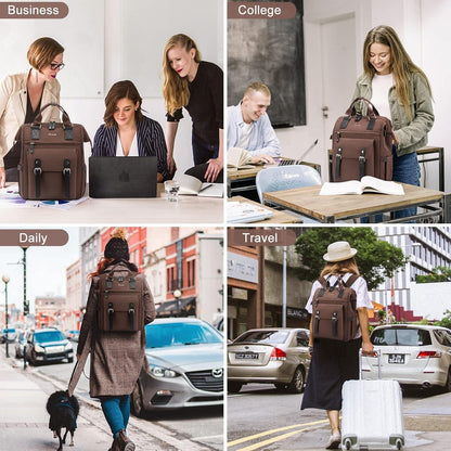 Laptop Rucksack Damen 15,6 Zoll, Wasserdicht, Business, Reise, Uni