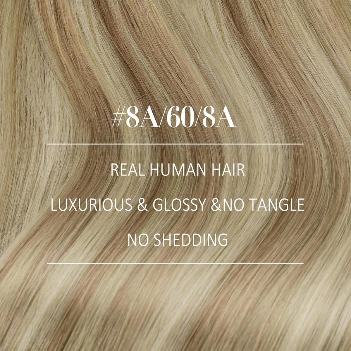 Echthaar Tressen Ombre Braun Blond 40cm 100g Weft
