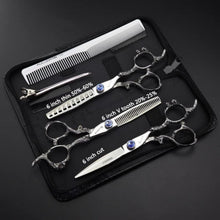 Professionelle Friseurschere 6 Zoll 3er Set Blau