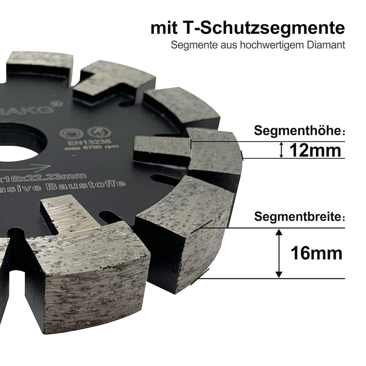 Diamant Frässcheibe 120mm für Fußbodenheizung & Estrich