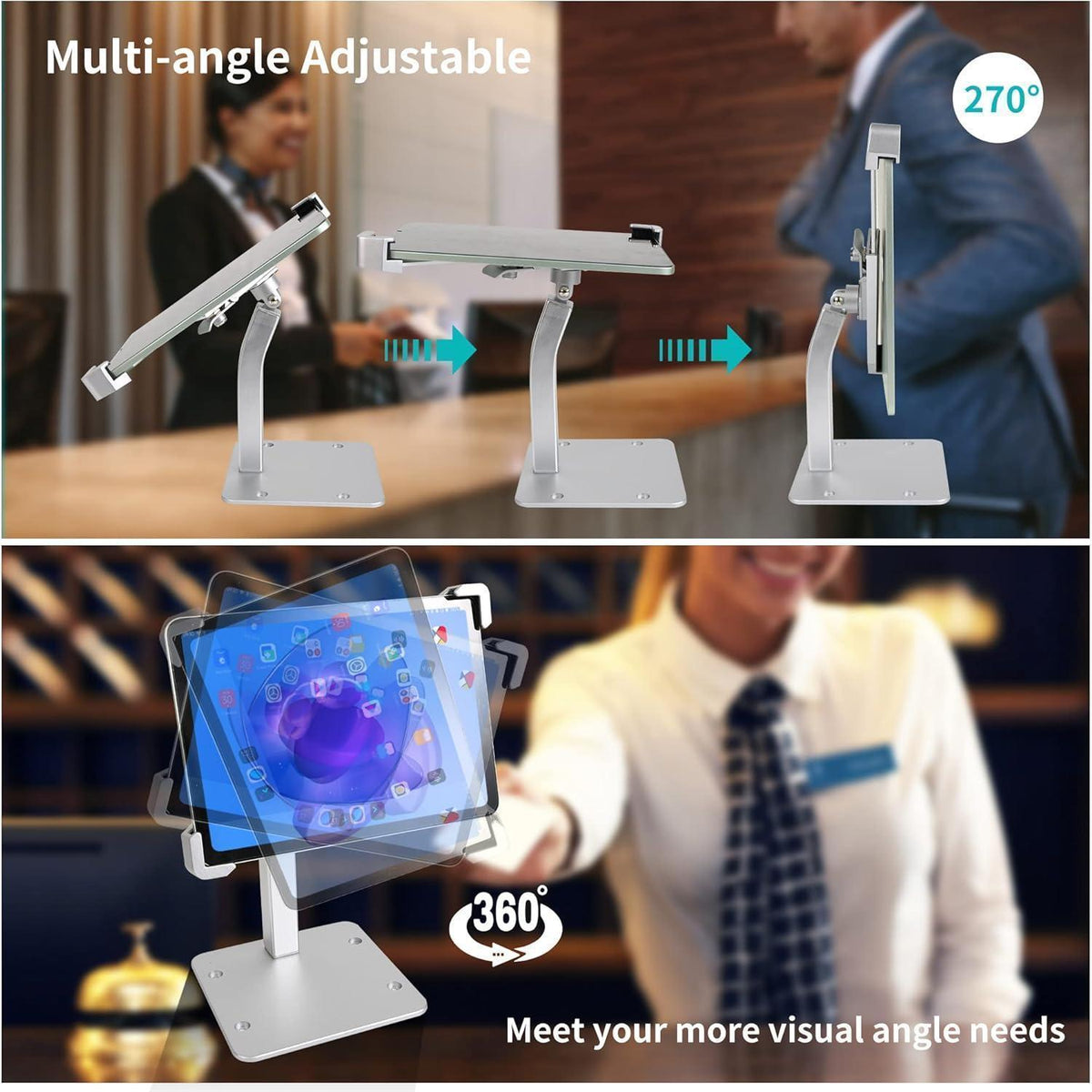 Abschließbarer Tablet Stand für iPad & Co. (9-14 Zoll)