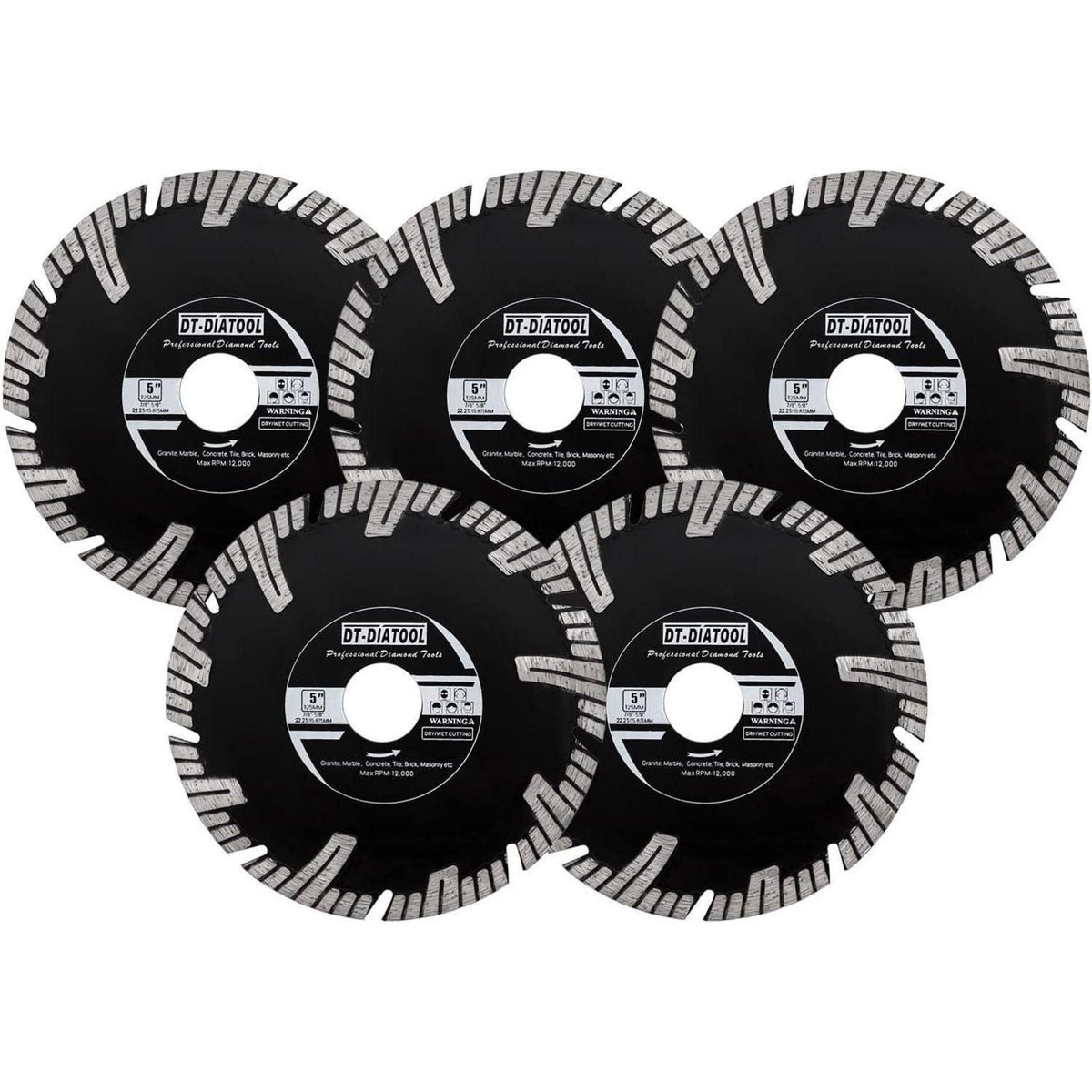 Diamant-Trennscheibe 125mm Turbo für Granit, Beton, Marmor