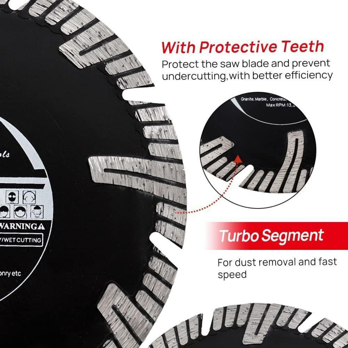 Diamant-Trennscheibe 125mm Turbo für Granit, Beton, Marmor