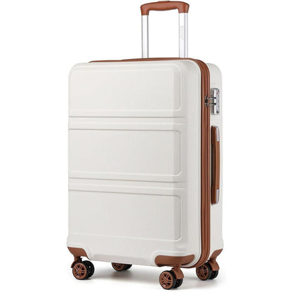 Hartschalenkoffer L (65cm) Cremeweiß mit TSA Schloss
