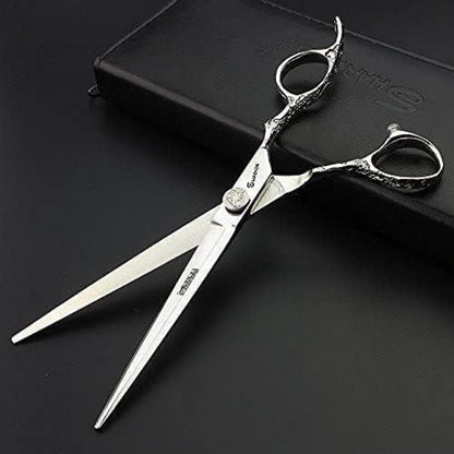 6 Zoll Japanische Friseurschere – Silberne Schlange Textur