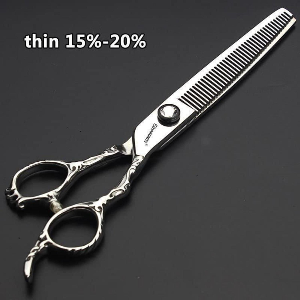 6 Zoll Japanische Friseurschere – Silberne Schlange Textur