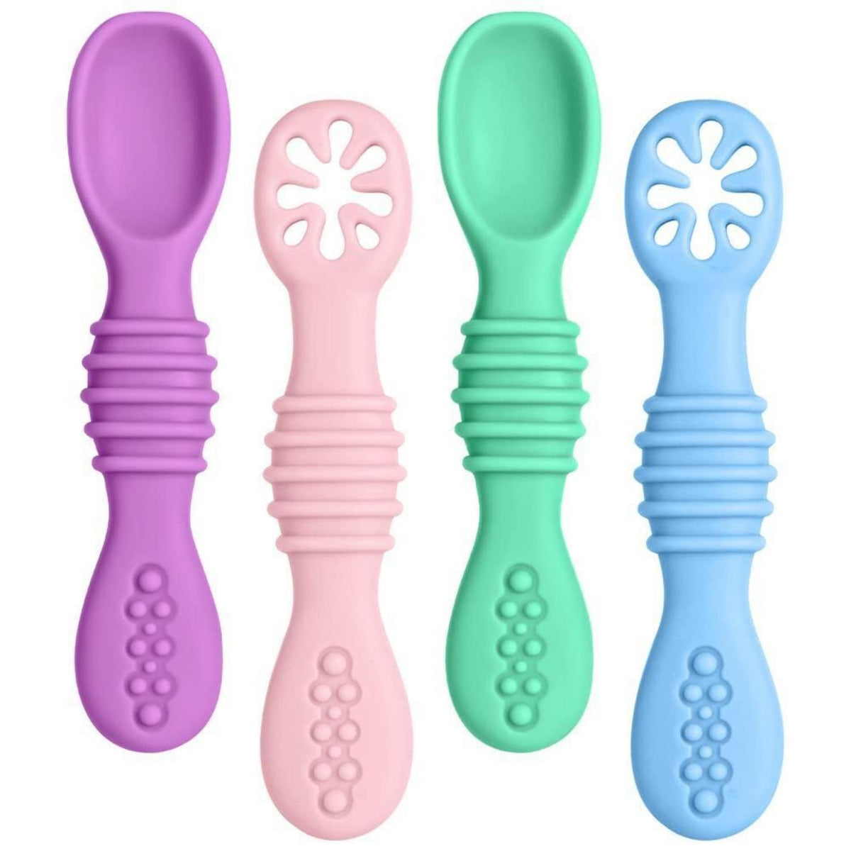 Baby Lernlöffel Silikon – 4er Set zum Selber Essen