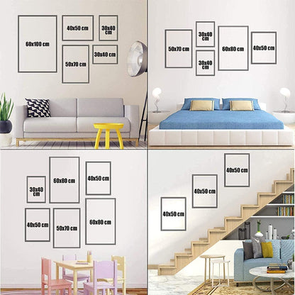 Islamische Kalligraphie Leinwandbilder Allah Zitate Schwarz 3er Set 30x40cm